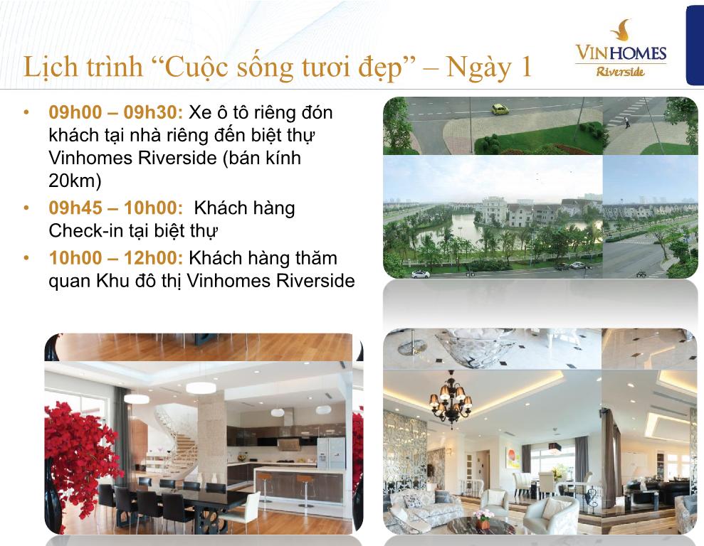 Lịch trình cuộc sống tươi đẹp ngày 1