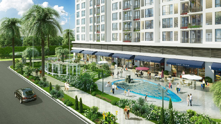 Shophouse Park 1& Park 2 tọa lạc tại vị trí tiếp giáp trục đường sầm uất mang lại “cơ hội kinh doanh vàng” cho chủ nhân