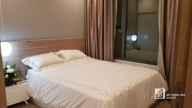 Phòng ngủ được thiết kế nhỏ ngọn, tối ưu nhu cầu sử dụng.