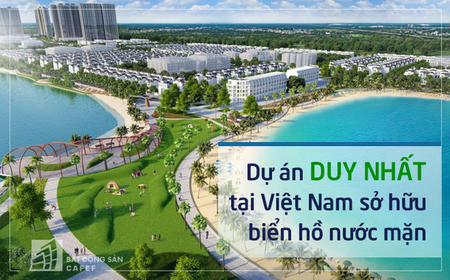 VinCity Ocean Park sở hữu biển hồ nước mặn lên tới 6,1ha