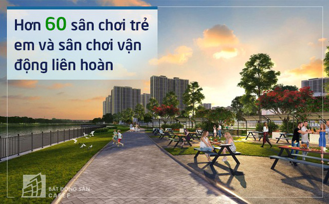 hơn 60 sân chơi trẻ em và sân chơi vận động liên hoàn