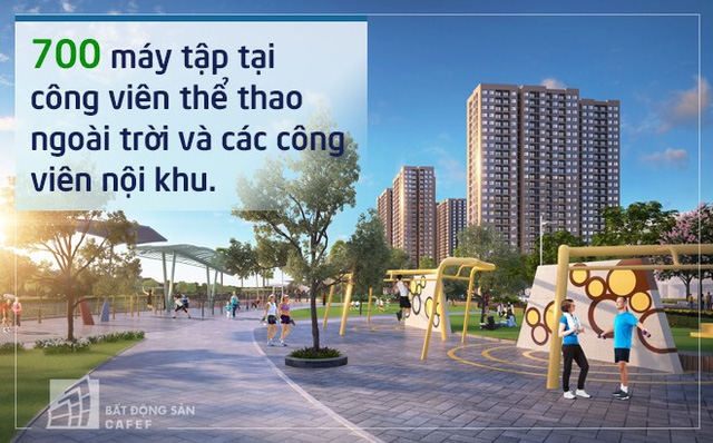 vincity ocean park 700 máy tập tại công viên thể thao ngoài trời và các công viên nội khu